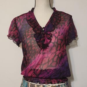 Byer-california Women's multi Blouse